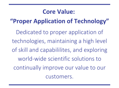 Core Value: Proper Application of Technology