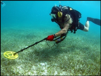 Diver with Metal Detector