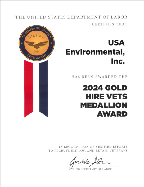 2024 HIRE Vets Gold Medallion Certificate